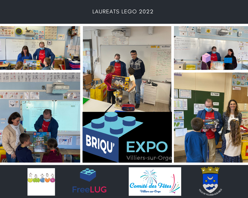 Remise des lots Lego à l'école Malraux et exposition de la réplique de la Mairie